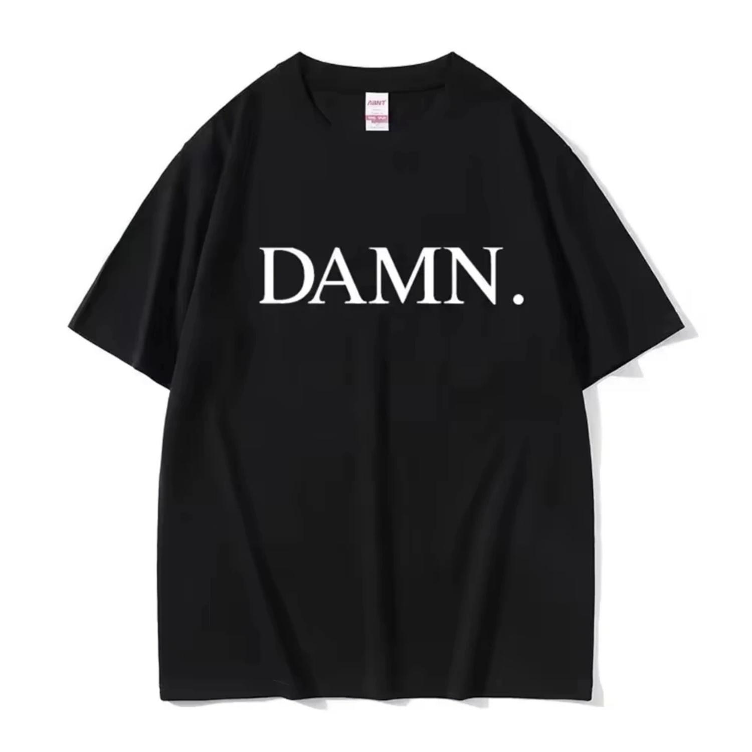 

Rapper Kendrick Lamar DAMN Same Graphics Women Clothing Tee Shirt Homme Short Sleeve Round Neck Printing Pullover T-Shirt 33357 S