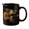 Haushaltsküchen-Grundausstattung Mondschein-Melodie Keramiktasse, 11oz 15oz Mondbeschienener Fluss Kaffeetasse Elegante Heißgetränke Tasse für Bürogebrauch Geschenk Liebhaber