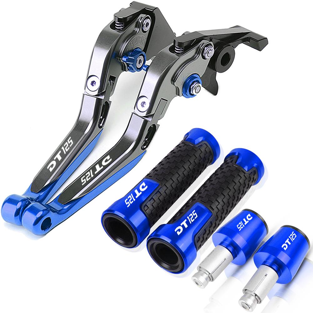 

For YAMAHA Motorcycle DT 125 Foldable Brake Clutch Levers Handlebar Handle Grips Ends DT125 1987-2005 2004 2003 2002 2001