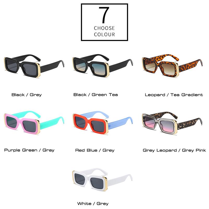 Ins Popular Fashion Square Sunglasses Women Retro Brand Designer Jelly Color Shades UV400 Men Gradient Sun Glasses