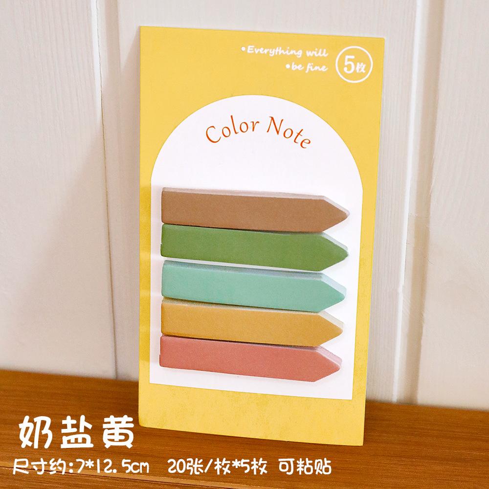 

4pcs/lot Morandi Gradient Index Memo Note Student Cute Message Diy Note Post High-Pretty Mark Sticker Note Stationery