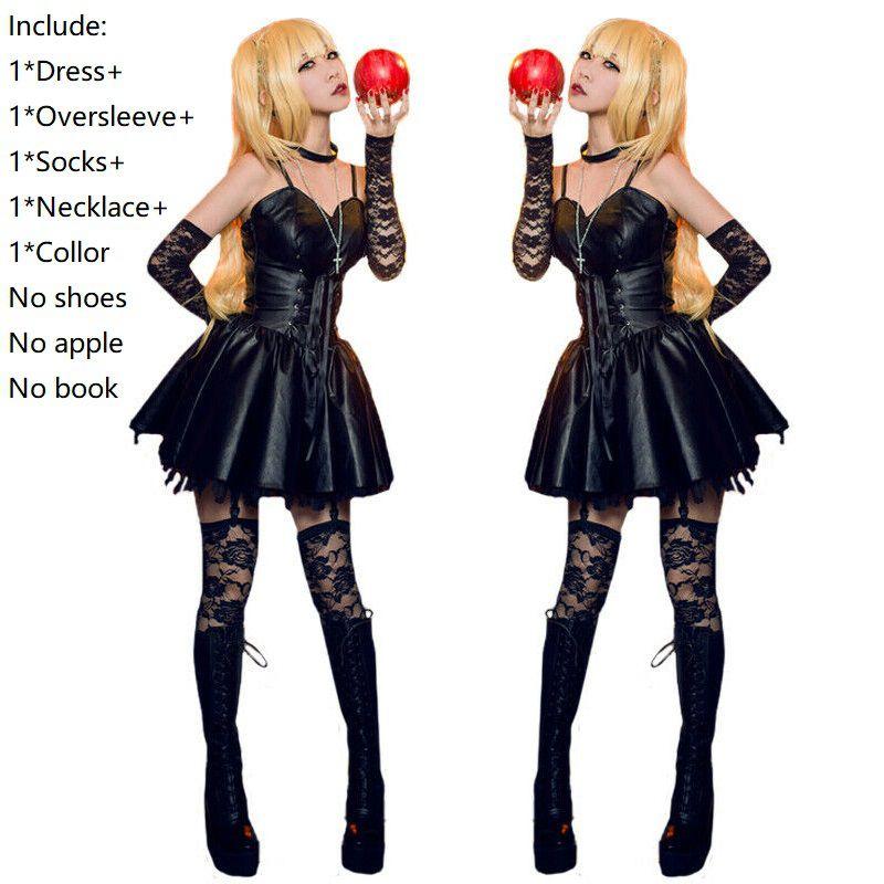 Atemberaubendes Death Note Misa Amane Imitationskleid für Frauen Cosplay Halloween-Outfit