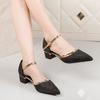 Women  SClassicexy Party Wedding Silver Square Heel Shoes Lady Casual Golden Comfort Pumps for Night Club Office Work Shoes