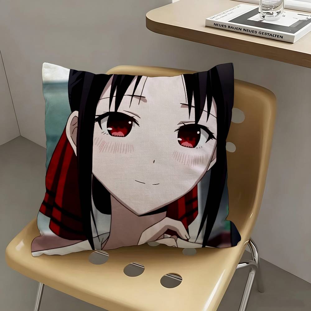 1pc Cute Kaguya Shinomiya Pillow Case Fashion Square Pillowcase Bedroom Sofa Room Ins Decoration Leisure