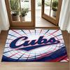 Chicago Cubs Design Crystal Velvet Rug Soft Decorative Mat for Bedroom Entrance