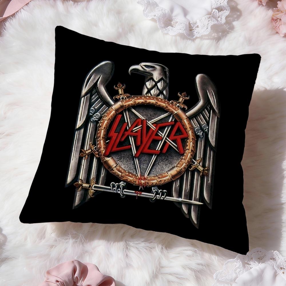 Heavy Metal Band S-Slayer Kuddfodral Premium Komfort Vändbart Kuddfodral - Två i Ett Design för Alla Rum & Bilinteriör