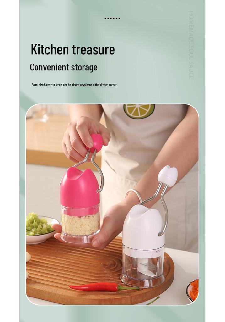 Garlic Peeler & Chopper: Mini Mortar for Mashing, Crushing & Mincing Garlic