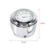 KIMISS 7/8" 1" Aluminum Alloy Motorcycle Handlebar Mount Watch Precise Time Record Dial Clock for Bike/Cruiser/Chopper White