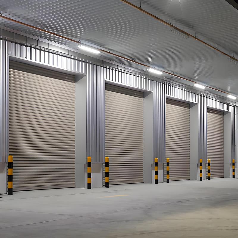 Fireproof Steel Composite Electric Roller Shutter Door with Double Track and Inorganic Cloth