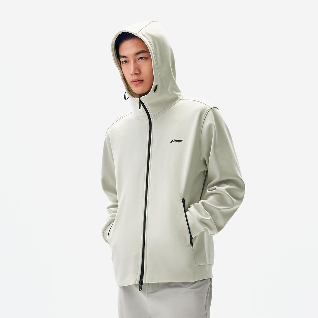 Li Ning Fitness Series Hooded Logo Letter Stitching Sweatshirt Jacket Men jackets AWDVC39-1
