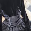 Sweet Casual Two Piece Set Women Ruffles Patchwork Shirts Solid Color High Waist Skirts Suits Autumn Winter Fashion Party Sets