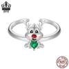 Everlove Reindeer Moose S925 Sterling Silver Rhodium-Plated Open Ring for Women