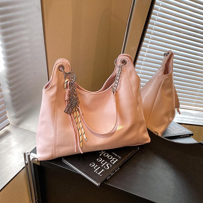 Large capacity bag women's 2025 new fashion versatile portable shoulder bag chain tote bag