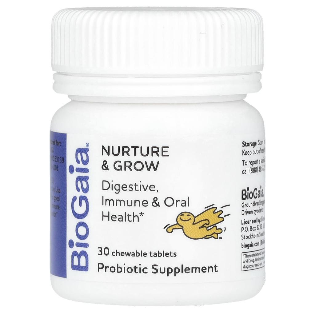 BioGaia, Nurtur & Grow, ages 5 and up, 30 chewable tablets