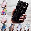 Marble Case For iPhone 16 Pro Max Black Edge Cover For iPhone17 Air 16e iPhone16 Plus Luxury Silicone Phone Cases Soft TPU Bag