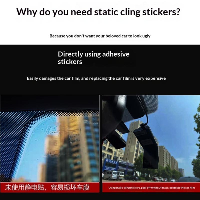 Effortless Installation Electrostatic PET Windshield Sticker For Dash Cams