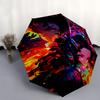 1pc Flaming Anime Characters Automatic Opening and Closing Umbrella - Suitable for Various Occasions, Outdoor Activities, Lightweight and Durable