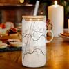 Christmas Color Changing Straw Cup Color Changing Christmas Cup Reusable Coffee Mug Color Changing Christmas Cups with Lids