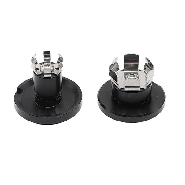 Black Metal & ABS Motorcycle Front Axle Nut Cap - 1 Pair, Compatible with Most Models