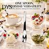 Small Metal Serving Spoon 304 Stainless Steel Ice Cream Spoon, Multi-Purpose Dessert Scraper Ergonomic Kitchen Tableware for Yogurt Jam Oatmeal,