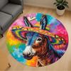 1PC donkey sombrero Office Round Area Rug, Under Office Chairs Bedroom Living Room Home Decor, Carpet for Office -1110017