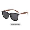Stylish HD Polarized Sunglasses with Wood Grain Legs for Men & Women - Trendy UV Protection for Summer