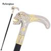 Golden White Skull Head Walking Cane Fashion Decorative Walking Stick Gentleman Elegant Cosplay Cane Knob Crosier 90cm