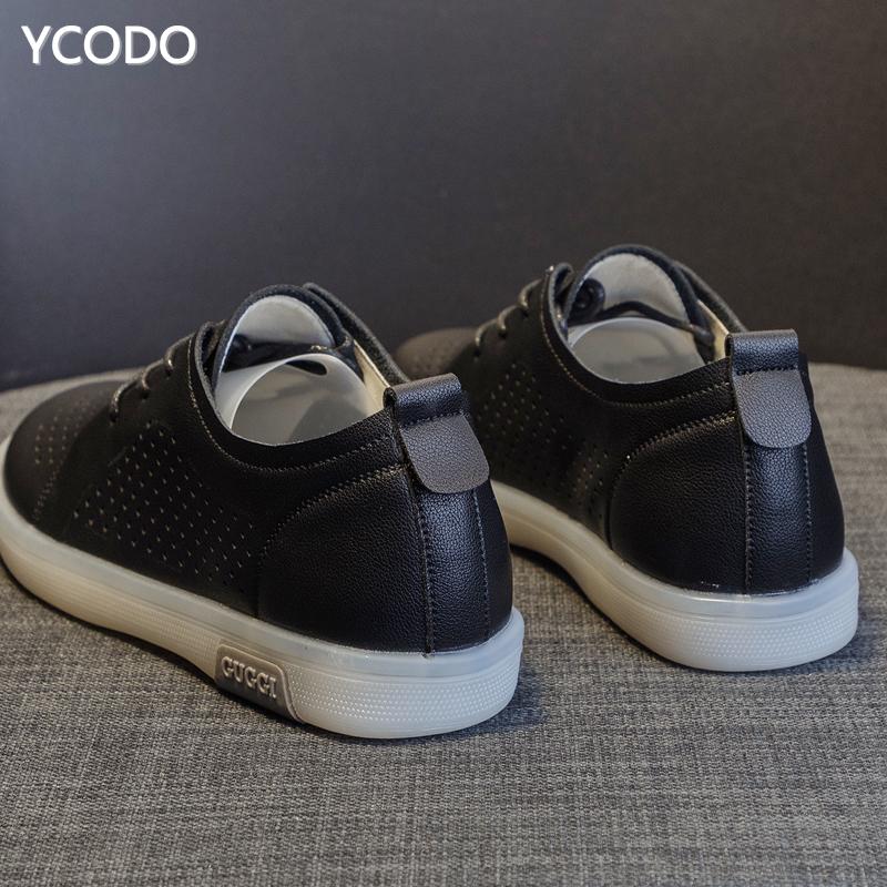 2023 Frühjahr/Sommer Echtleder Perforierte Atmungsaktive Damenschuhe