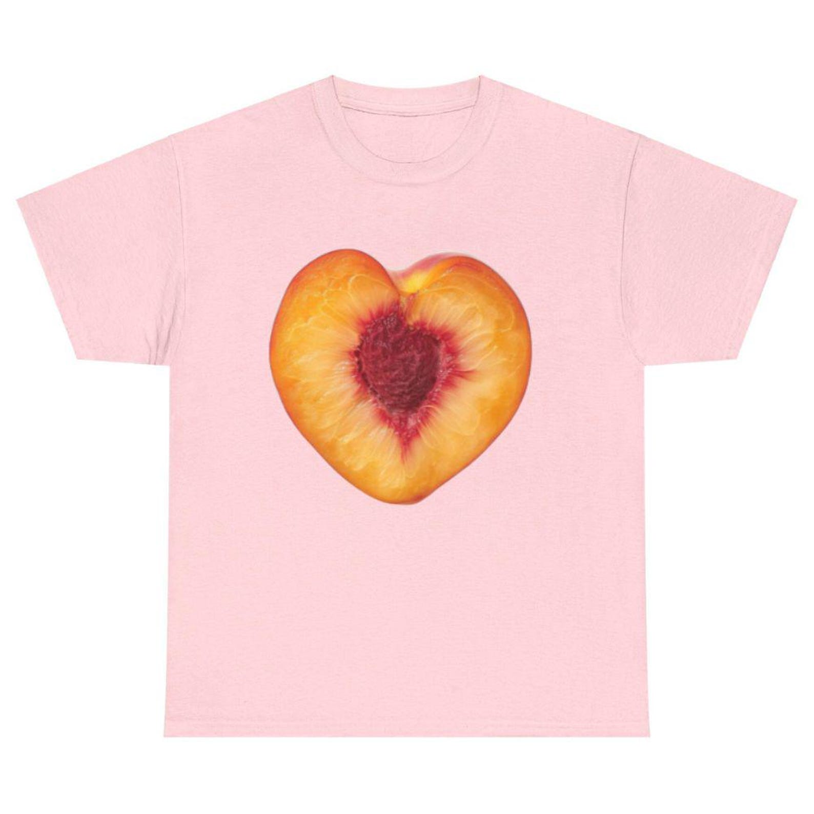 Peach Fruit TShirt, Peaches Lover Graphic Tee | Fruit Print Shirt | Summer Vacation Tees 4XL
