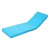 VEVOR Chaise Lounge Cushion, 183x53.3x9.8 Cm, Set of 2 Outdoor Lounge Chair Cushions, Waterproof & Fade-Resistant, Sun Lounger Cushions with Ties