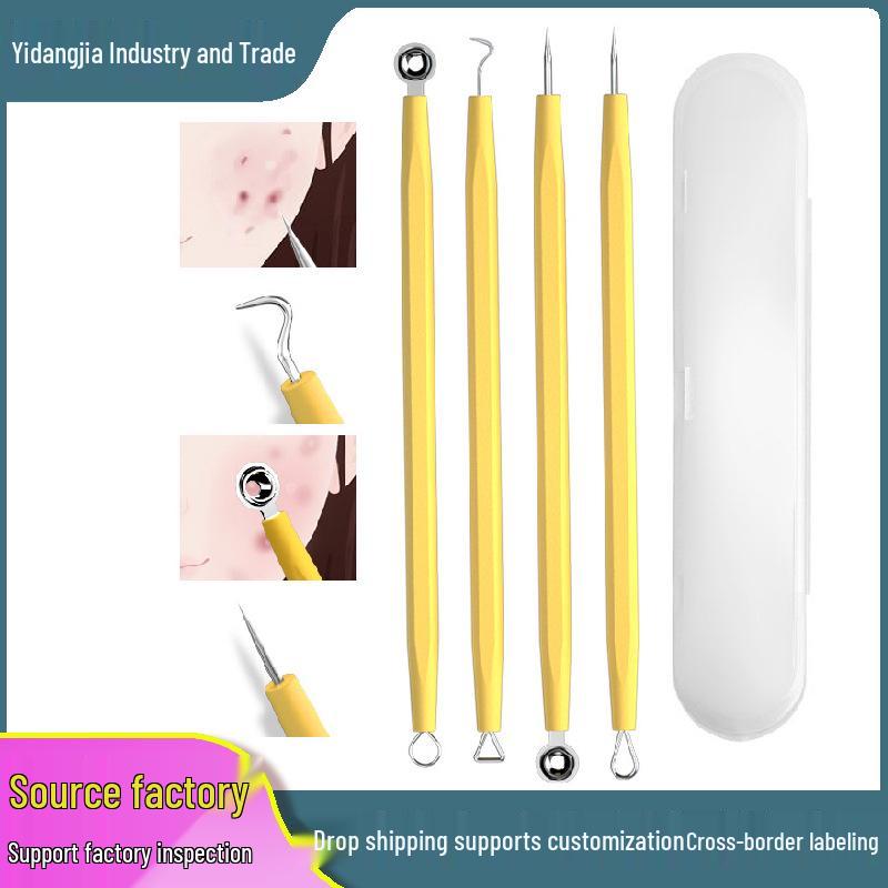 

High Precision 4-Piece Stainless Steel Blackhead and Acne Removal Needle Set