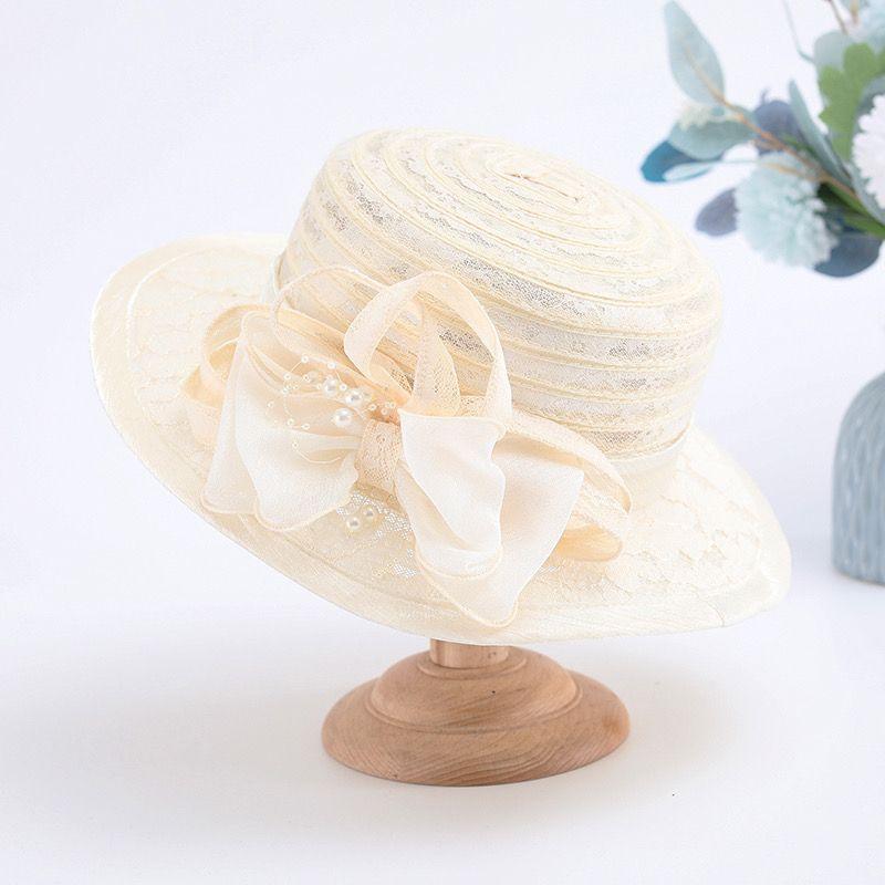 Hatt Dam Sommar Solhatt Retro Spets Blomkruka Hatt Nät Solskyddshatt Fiskarkeps