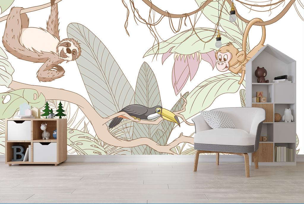 Fototapete Tropische Dschungeltiere