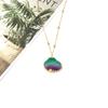 Natural Gold-Plated Conch Pendant Necklace - Colorful Shell & Clavicle Design