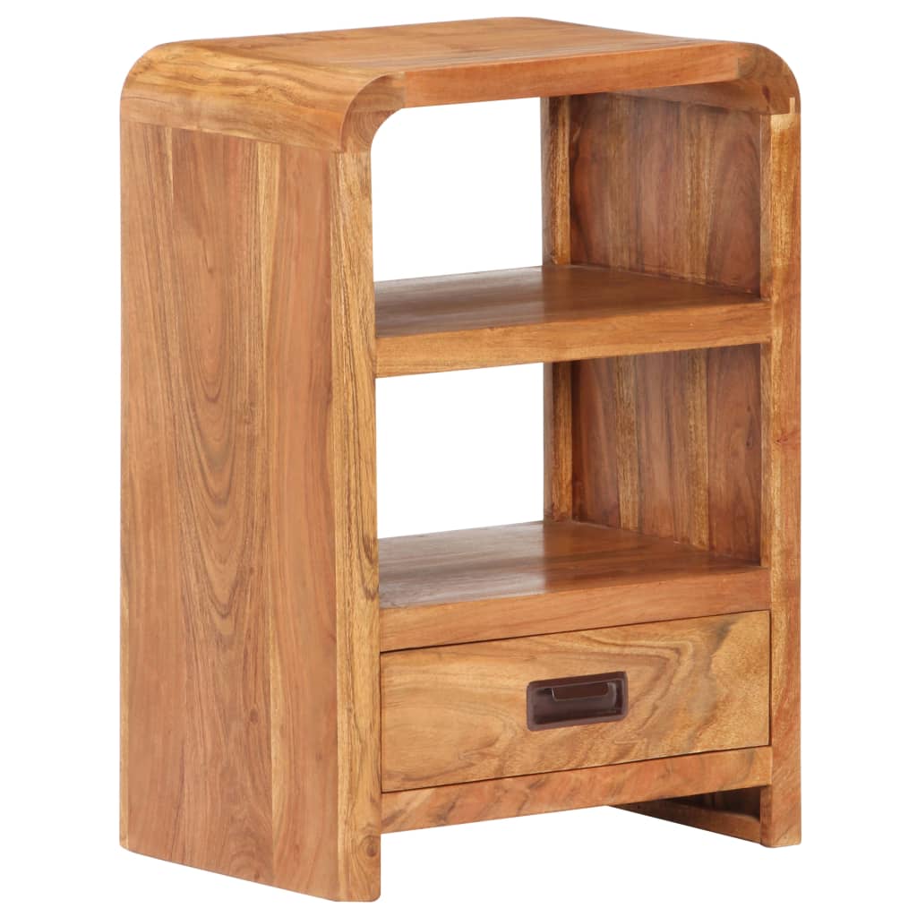 Nightstand 40 X 30 X 60 Cm Solid Wood with Honey Colored Finish