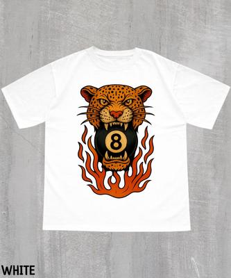 Leopard 8 Ball Tattoo Tshirt,Gift For Pool Player,Western Graphic Tee,Urban Clothing,Billard Shirt,Trendy Shirt,Absurd Shirt