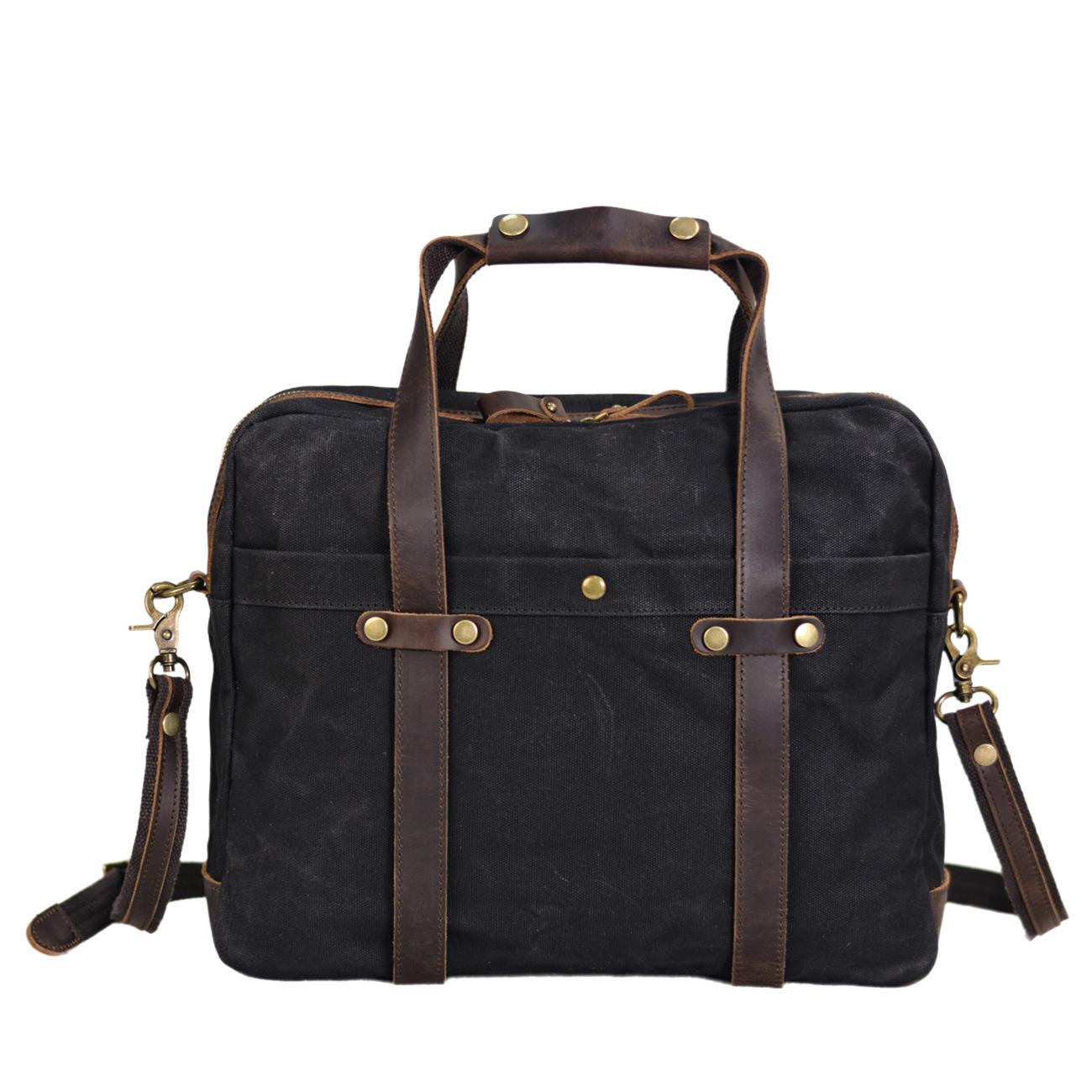 

Retro 15 Waterproof Canvas Men s Crossbody Briefcase & Laptop Shoulder Bag