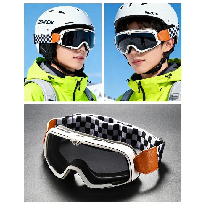 Motorcycle ski goggles, Harley off-road riding goggles, windproof and sandproof motorcycle helmet goggles, strap-on goggles, bubble goggles