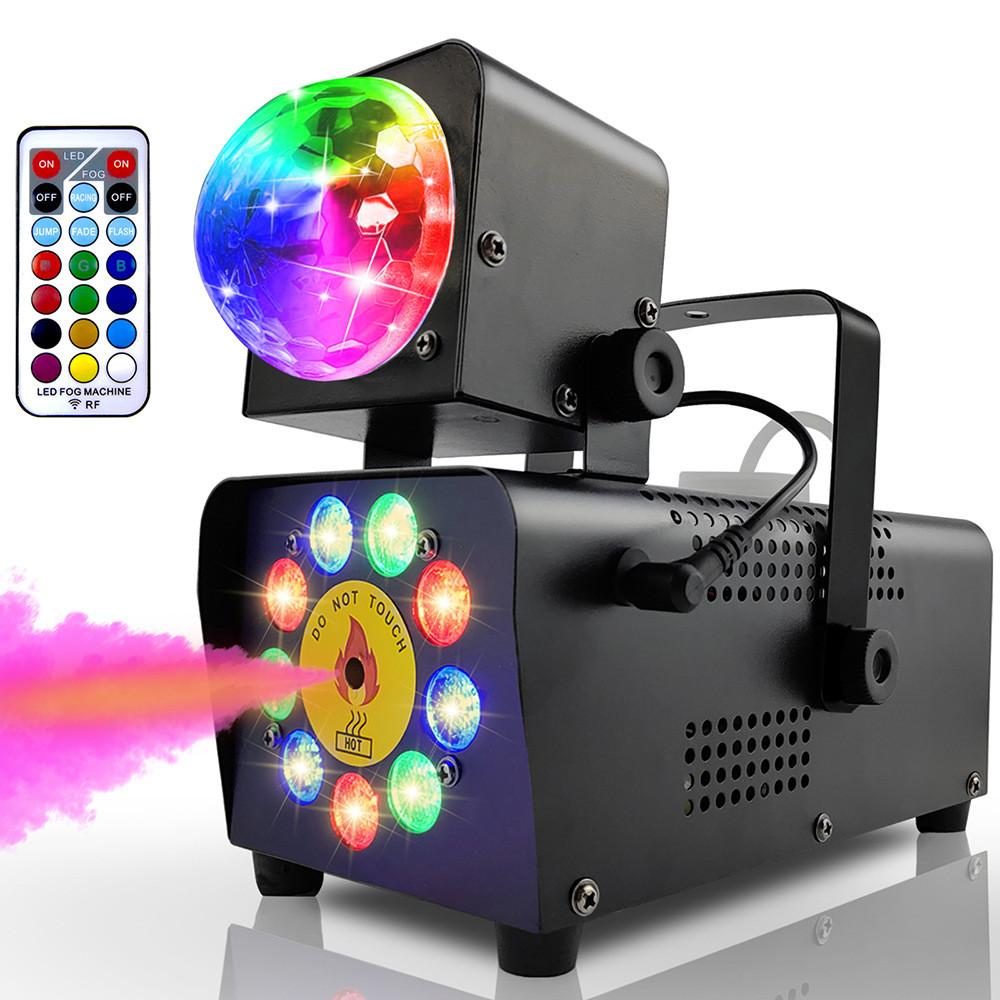 400W Mini Remote Control LED Stage Light Handheld Stage Smoke Machine Portable Stage Lighting Smoke Generator