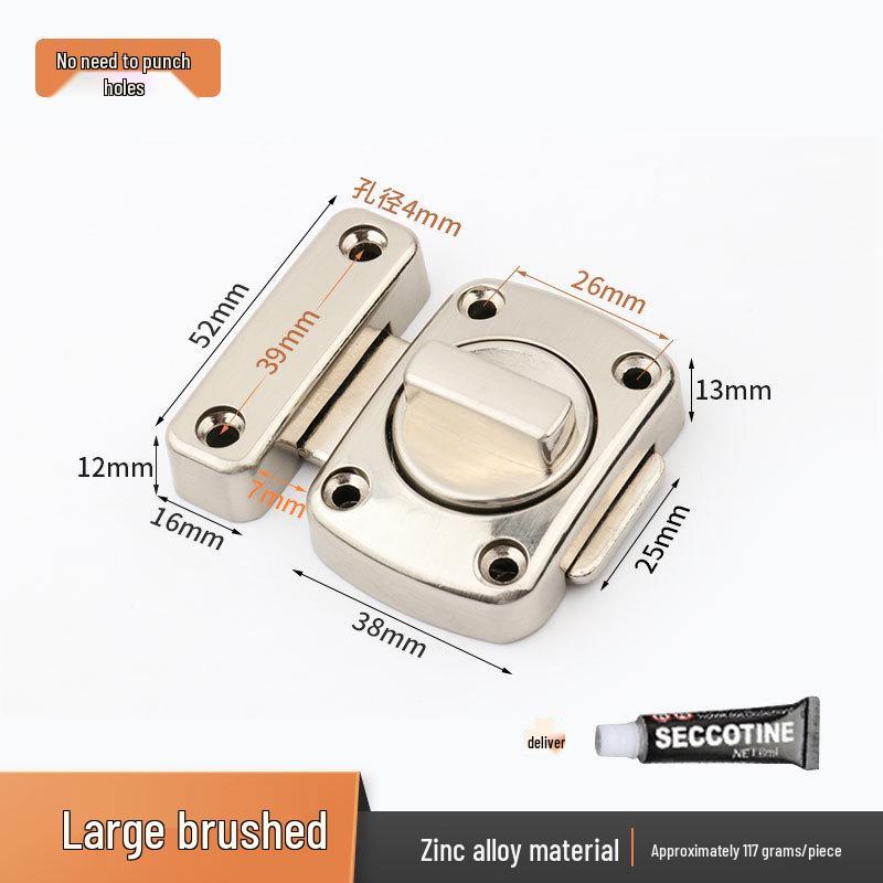 Zinc Alloy Anti-theft Sliding Door Lock with Rotating Bolt