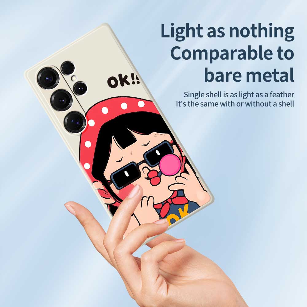 For Samsung Galaxy S25 Ultra Case Cute Kid Pattern Printing Straight Edge TPU Phone Back Cover
