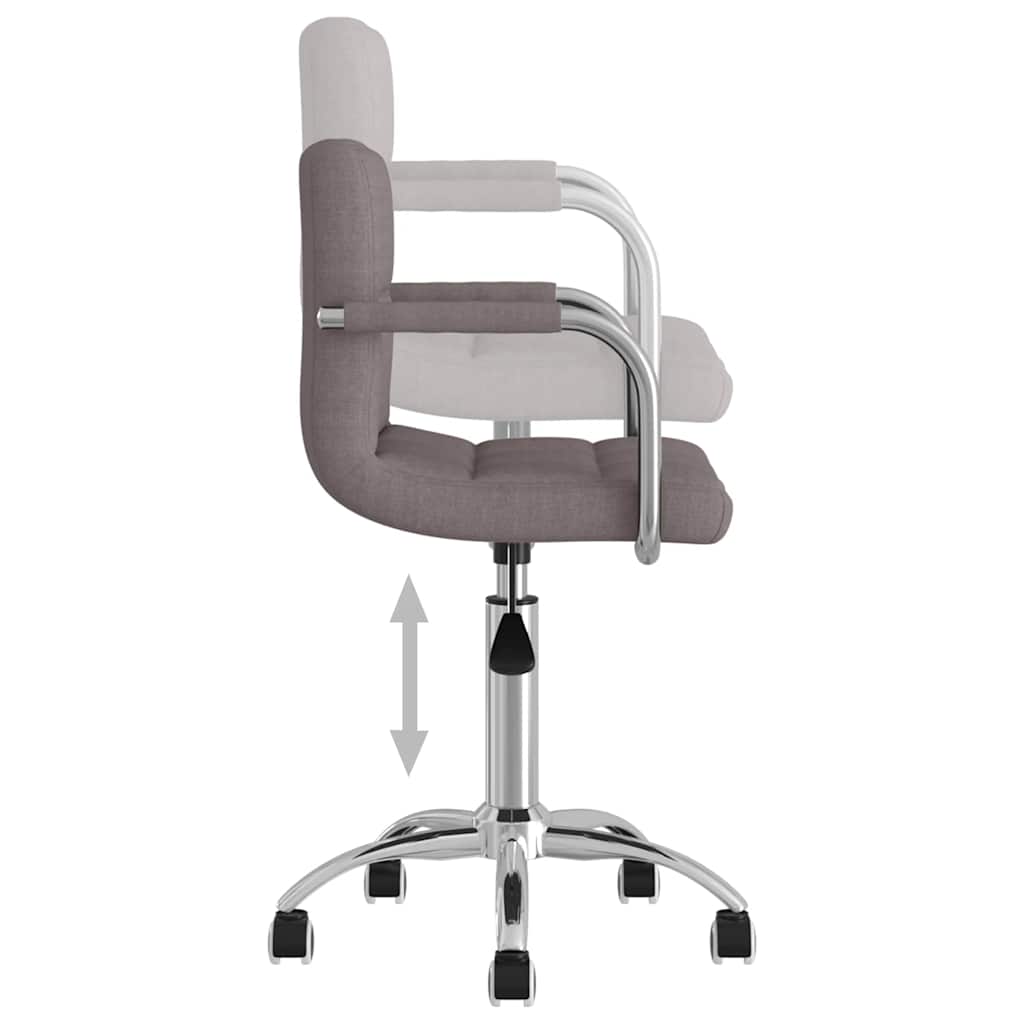 Dining Room Chair Swivel Taupe Fabric