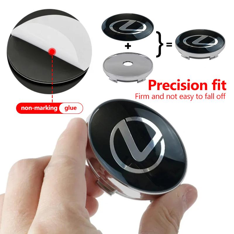 4pcs/set 3D Car Wheel Center Hub Caps Sticker Auto Emblem Wheel Center Cap For Lexus UX250h RX450h RX300 GX470 CT200h RX400h HNOXY1