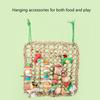 Colorful Bird Foraging Net Toy Parrot Cage Toy Climbing Hammock Hanging for Macaw Hammock Mat for Birds
