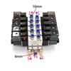 2 - 5 Row Pneumatic 5 Way Double Solenoid Valve Block 4V220-08 Plate With Fitting Manifold 12V DC 24V AC 110V 220V 5/2 24VDC