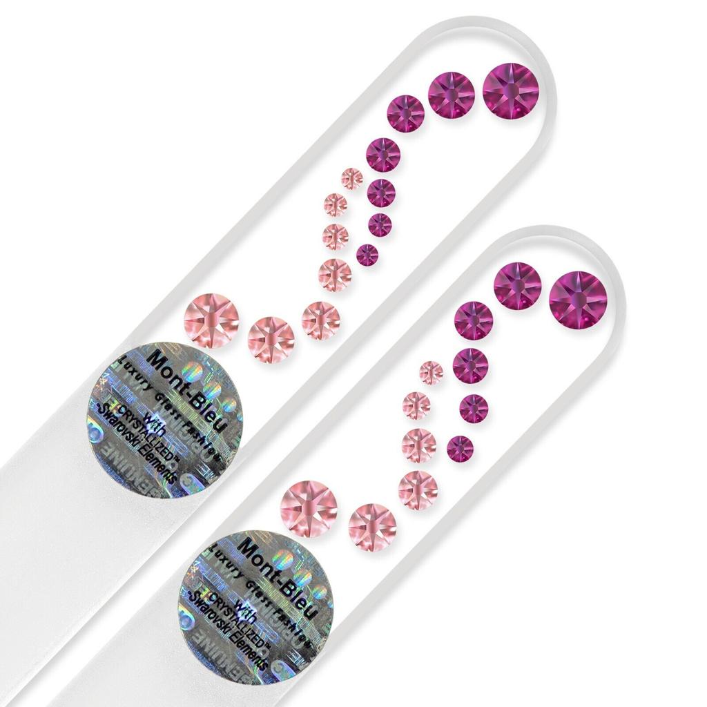 A Set of 2 Glass Nail Files with Crystals WA-MS