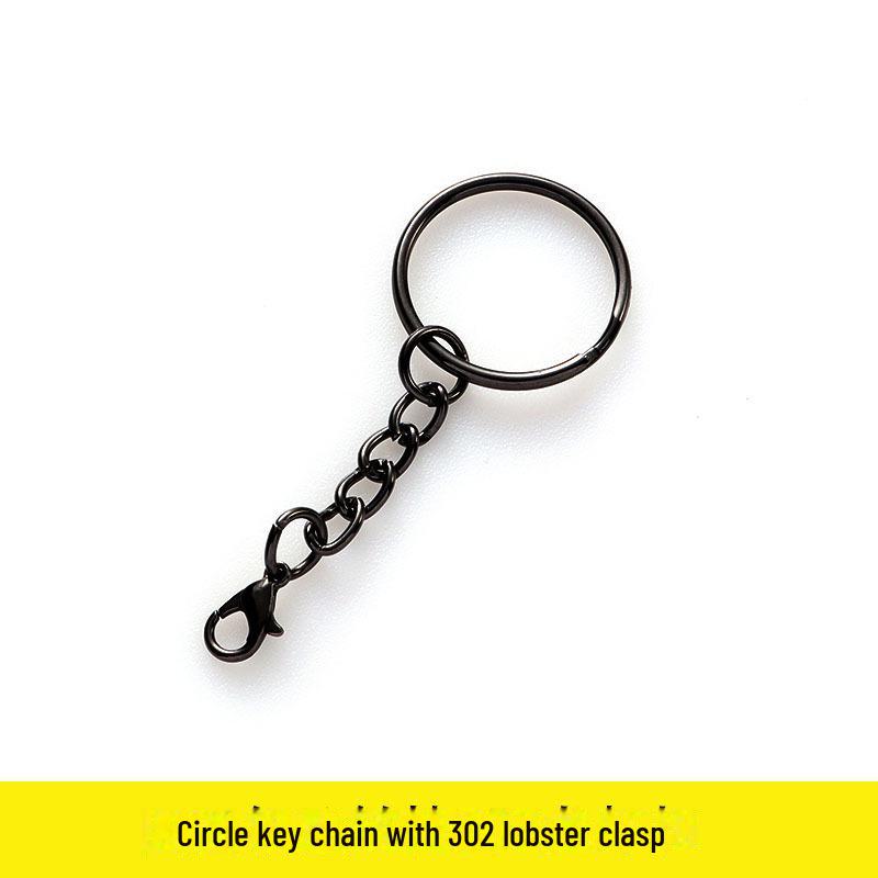 Gun Black Metal Key Chain Doll DIY Jewelry Handmade Accessory