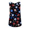 Women's Fashion Printing Round Neck Sleeveless Casual T-shirt Tank Top