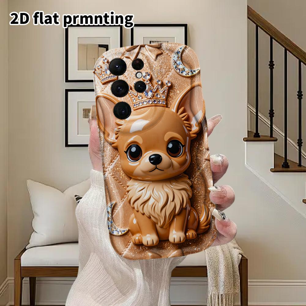 Phone Case: 2D Flat Samsung Galaxy A34 A35 M05 M06 S20 S22 S21 FE Plus 5G Protective Case, Couple Style, Chihuahua, Christmas and Halloween Gifts