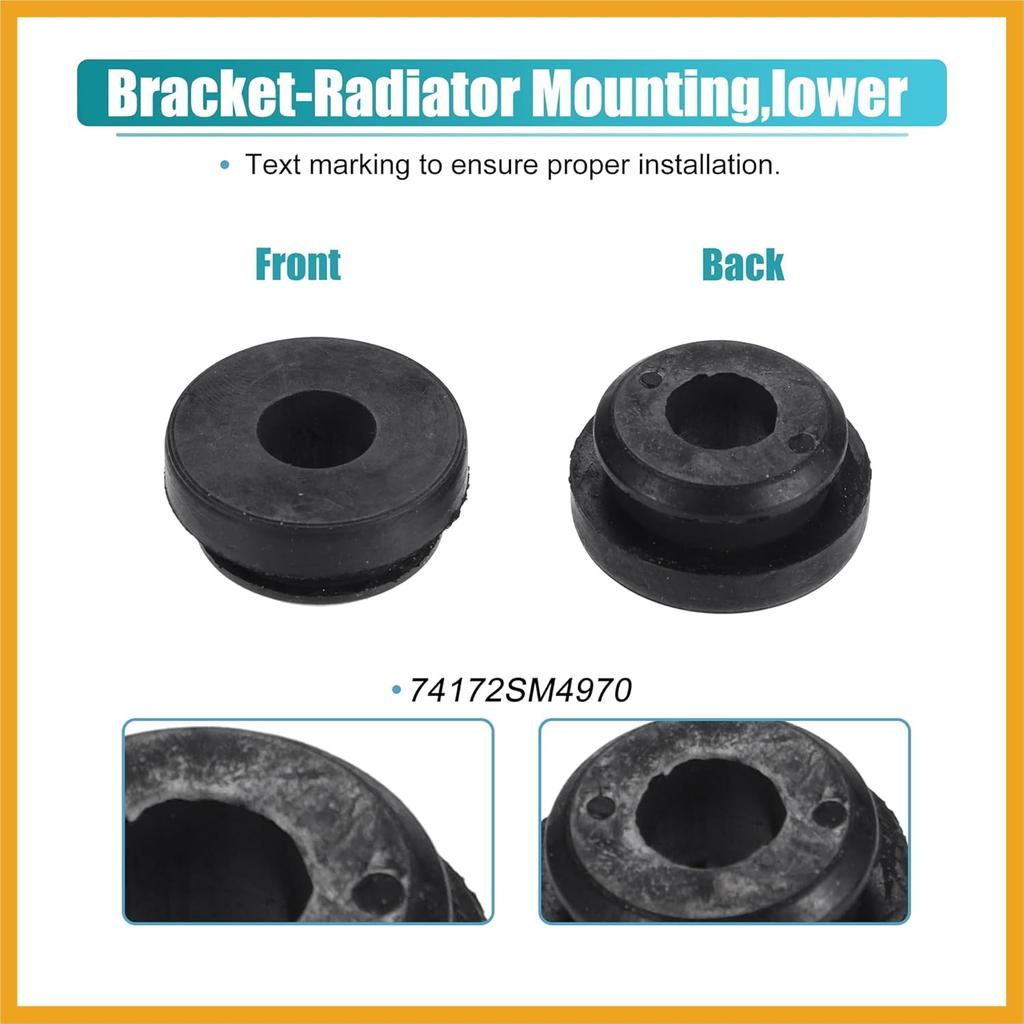 4pcs Upper Lower Rubber Cushion Bushing Radiator Mount Insulator for Honda Accord 1990-2020 for Honda Civic 1992-2020 for Honda Odyssey 1995-2021